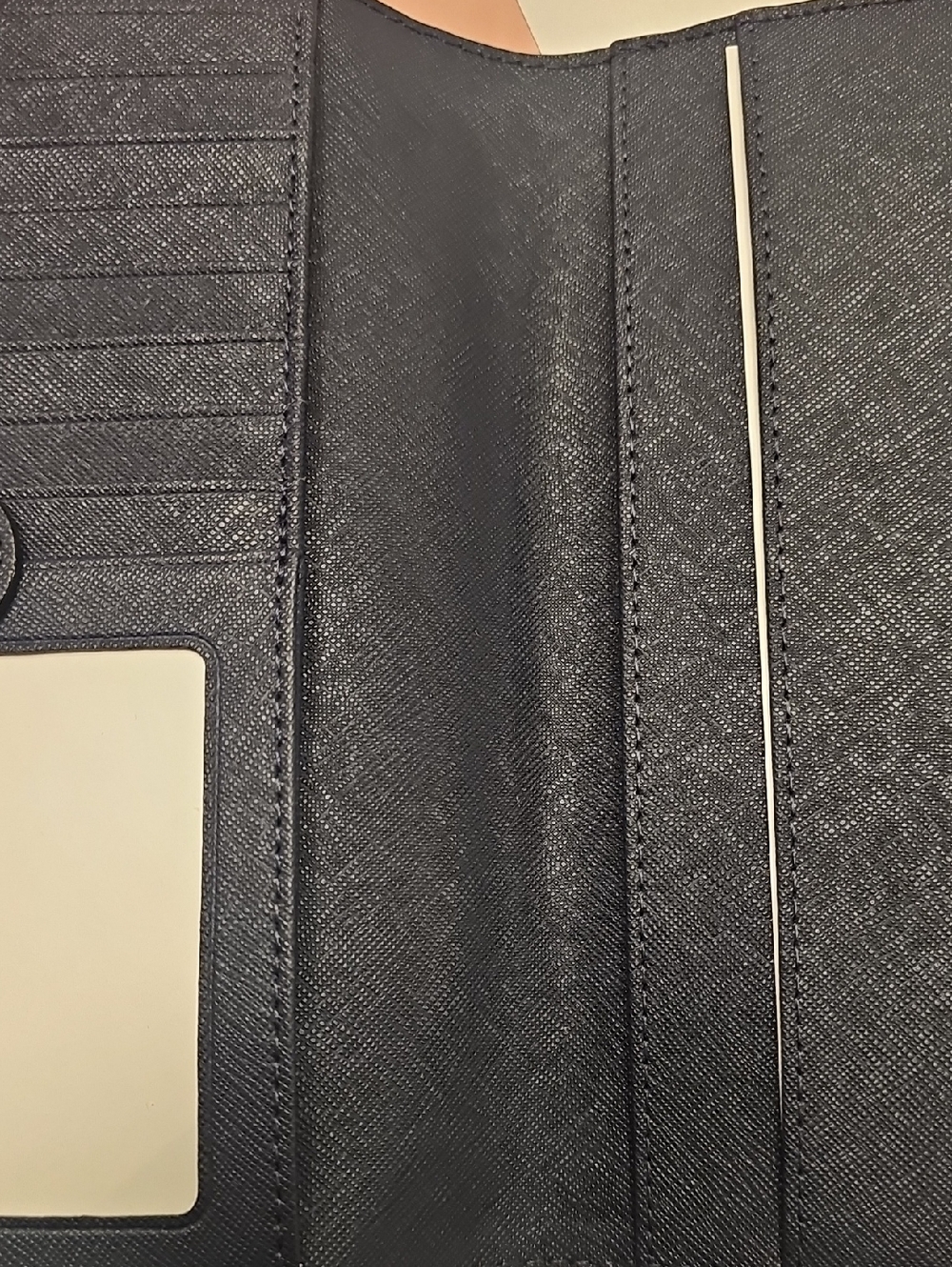 kate spade navy zip-around saffiano wallet with gold logo - Picture 7 of 8